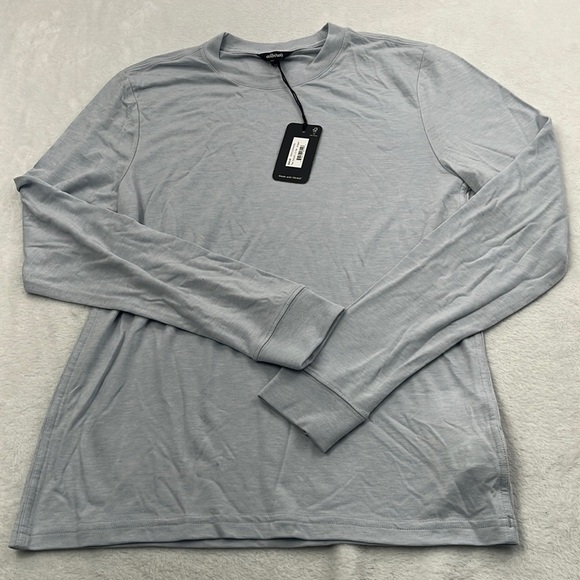 NWT Allbirds XS Light‎ Blue LS Merino Wool, Tencel, Athletic Shirt Mens Unisex - Picture 1 of 10